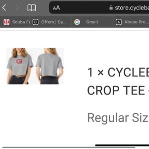 Cyclebar Grey cropped tee